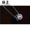 Collar corto de verano para mujer, estilo coreano, con colgante de cristal, chapado en plata y cobre blanco, con beso de ángel y circonita en forma de corazón.