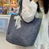 Bolsa Tote Grande Capacidade Estilo Casual Artístico Preguiçoso Nova Moda Transfronteiriça Bolsa de Mão Versátil Bolsa de Ombro Bolsa Simples Feminina Bolsa de Tecido