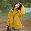 Jaqueta de Esqui Outdoor para Mulheres, Fleece Espesso Três-em-Um, Jaqueta Interna Removível, Roupa de Viagem Masculina