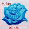 Adesivo de Aplique Flor Rosa de Tamanho Grande, Médio e Pequeno para Toalha de Mesa de Hotel e Lençol de Cama Reparo de Manchas Decalque para Passar a Ferro Adesivo para Tecido com Furo de Cigarro
