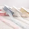 Cinta de Encaje Estampada Hueca de 2.5 cm para Lazo de Ramo, Accesorio para el Cabello, Embalaje de Regalo Floral, Cinta Decorativa Hecha a Mano
