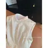Camisa Corta Sin Mangas de Encaje Estilo Chino Nuevo Botones Pequeña 2025 Nuevo Diseño Elegante para Mujer Top Adelgazante