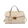 Bolso de moda para mujer, nueva colección 2026, con un diseño de patrón de lichi, un sofisticado cierre de broche y un estilo versátil que se puede llevar como bolso de hombro o bolso cruzado