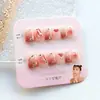 Venta Directa Personalizada de Fábrica Uñas Cortas, Medias y Largas para Manicura, Uñas Portátiles de Fototerapia Hechas a Mano, Pegatinas para Uñas, Estilo de Lujo Accesible 24 Piezas