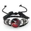 Acessórios Quentes Transfronteiriços Pulseira de Couro de Vaca Casal Doze Constelações Pulseira Coreana Vintage de Corda de Couro Trançada Presente para Estudante