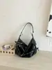 Bolso de hombro versátil de gran capacidad para el día a día, bolso cruzado retro americano, bolso de mano tipo tote, bolso casual con hebilla de cinturón para el hombro