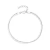 Nuevo Pulsera de Cadena Hueso de Serpiente de Doble Capa de Plata de Ley S925, Popular en Europa y América, Joyería Elegante y de Gama Alta Estilo Minimalista Ins