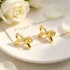 Aretes Metálicos Texturizados Retro Personalizados con Varios Estilos a Elegir, Estilo Ligero y Maduro, Aretes Sencillos para el Día a Día al por Mayor