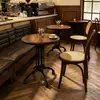 Mesa de jantar vintage personalizada para chá da tarde e cafeteria, mesa de madeira para sobremesas e confeitaria, mesa de jantar comercial de madeira maciça para restaurante ocidental