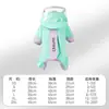 Impermeable para mascotas con patas desmontables, diseño de dibujos animados, con cola, para perros pequeños para usar al pasear al perro en días lluviosos