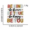 Pegatinas Divertidas de Tela Transfronterizas Personalizadas Color Texto en Inglés Bordado Bordado por Computadora Mochila Decoración de Viaje Venta al por Mayor Planchado