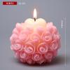 Vela Perfumada de Bola de Flor de Rosa Molde de Silicona Personalizado DIY Colaboración del Día de San Valentín Molde para Regalo de Flor Día de San Valentín