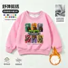 Plantas vs. Ropa de Zombies Camiseta de Manga Larga Niños Otoño Invierno Más Terciopelo Holgado Niños Dibujos Animados Juego Sudadera de Moda