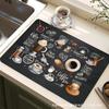 Tapete de Café de Tierra de Diatomeas Transfronterizo Temu Tapete de Drenaje para Encimera de Cocina Mantel Individual para Mesa de Comedor o Bar Aislamiento Mantel Individual Posavasos