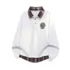 Nueva Sudadera para Hombre Otoño 2026 con Diseño de Bloques de Color, Estilo Universitario, Cuello de Camisa Falso de Dos Piezas, Sudadera Chaqueta para Hombre Tallas Grandes