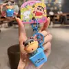 Llavero Oficial de Crayon Shin-chan con Botón de Alivio del Estrés de 14 Cuadrículas Dibujo Animado Lindo Juguete Divertido de Presionar y Disfrutar Regalo