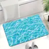 Alfombrilla de baño con diseño de ondas de agua, alfombrilla absorbente y de secado rápido de tierra de diatomeas para el baño, alfombrilla para pies resistente a la suciedad y antideslizante
