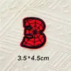 5cmQ Teia de Aranha Gorducha Letra Número Patch de Bordado Autoadesivo Patch Decorativo para Bordado DIY em Diário/Computador Patch de Tecido