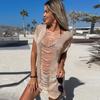 Ropa Nueva de Mujer Primavera y Verano 2025 Aliexpress Amazon Vestido de Playa Europeo y Americano Sexy Hueco Transparente Blusa