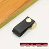 Manija de Cuero para Puerta de Gabinete y Cajón Manija de Tirador de Cuero de un Solo Agujero Manija de Cuero de Aleación de Zinc Dorada para Gabinetes de Ropa y Zapatos Manija de Mueble
