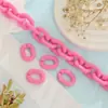 Fivela de Corrente Acrílica Cor Macaron Anel Aberto Acrílico Colar DIY Feito à Mão Acessórios para Roupas Materiais