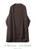 Cárdigan Francés Batwing 100% Lana Pura para Mujer Cubierta Holgada Ropa Exterior Adelgazante Versátil para Primavera y Otoño Ropa de Punto Elegante
