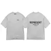 Algodão puro de peso pesado REPRESENT Owners Club manga curta masculino estilo americano high street modelagem oversize
