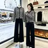 Cárdigan de punto a rayas, prenda exterior para mujer, primavera/otoño, estilo corto, inspirado en Corea, suave y elegante, corte holgado, adecuado para figuras petite, suéter, capa exterior, top de moda