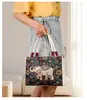 Nuevo bolso de lona de seda dorada con bordado de doble cara, estilo étnico, informal, de gran valor, para mujer.