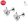 Aleación de Titanio F136 Vástago en T Rosca Interna M0.9 Animal Monstruo Personalizado Forma de Mariposa Araña Pendiente Pequeño para Cartílago Piercing Labial