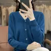 Cardigan de Terciopelo Andy de Punto Sin Costuras Color Sólido Cuello en V Ajuste Ceñido y Holgado para Viajes Diarios Primavera 2026