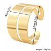 Pulseira Aberta Estilo Minimalista Transfronteiriça Europeia e Americana para Mulheres, Pulseira Larga Fashion Exagerada Retrô Elegante com Personalidade