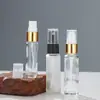 Botella de Perfume de Vidrio Negro Personalizada, Botella con Atomizador, Botella de Plástico para Loción con Bomba, Botella Recargable, Botella de Muestra Cosmética, Cabezal Atomizador