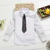 Roupa Infantil Camisa Branca de Manga Longa para Meninos de Crianças Médias e Grandes Primavera e Verão Camisa para Apresentação Escolar Uniforme Escolar Infantil Camisa de Manga Curta para 15 anos