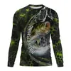 Camiseta de Manga Larga para Hombre con Estampado Digital 3D de Primavera y Otoño, Camiseta Casual de Moda, Camiseta de Manga Larga con Cuello Redondo Floral Hip-Hop de Moda