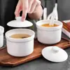 Olla Grande de Cerámica para Estofado, Olla Comercial para Estofado, Olla para Estofado Sellada con Agua, Olla Doméstica para Cocinar al Vapor con Tapa, Olla de Barro, Olla para Estofado, Olla para Sopa, Tamaño Pequeño para una Sola Porción