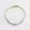 La Cadena de Tenis de Diamante de Fila Única Más Vendida de Amazon en Europa y América Oro Rosa Personalizable Unisex Pulsera de Circonita Al Por Mayor