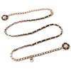 Cadena de cintura para mujer metal de alta gama cuero para mujer tendencia personalizada colgante de flor cadena de cintura punk simple