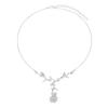 Nuevo Estilo Lujo Ligero Elegantes Pendientes Rosa AB Jardín de Monet Collar de Camelia Estilo Chanel Súper Hada para Mujer Set