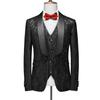 Roupa Social Masculina de Comércio Exterior Moda Slim Fit Tamanho Grande Terno de Um Botão Comércio Exterior Transfronteiriço Terno Estampado