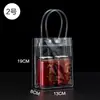 Bolsa de regalo transparente, bolsa de regalo, bolsa de regalo para puesto, bolsa de plástico para tienda de ropa, bolsa de mano de PVC en stock