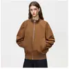Chaqueta de Piloto Americana con Cuello Alto para Hombre y Mujer, Primavera y Otoño, Silueta Holgada, Ropa de Abrigo, Chaqueta de Béisbol Fresca y Traviesa, Top