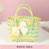 Bolsas de Palha Coloridas Populares, Lembrancinhas de Casamento, Brindes para Eventos Corporativos, Sacolas de Presente para Feriados, Cestas de Higiene Pessoal, Cestas Pequenas para Legumes