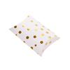 Caja de Regalo Creativa Pequeña de Cartón Blanco Estampada en Oro en Stock, Caja Almohada de Papel Plegado Caja de Regalo con Proceso de Estampado en Oro