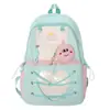 Mochila de Estilo Japonés de Alta Apariencia, Bloques de Color Frescos y Dulces para Estudiantes de Primaria y Secundaria, Ligera, Linda, Gran Capacidad