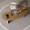 Escritorio Moderno Minimalista de Madera Maciza con Diseño Único, Juego de Escritorio y Silla para Oficina en Casa, Escritorio de Escritura con Cajón de Lujo Ligero y Duradero