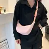 Bolsa esportiva externa em formato de bolinho transfronteiriça, bolsa transversal de nylon simples e casual para mulheres, leve para passeios, deslocamentos e ciclismo