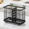 Cesta de Almacenamiento para Palillos Colgante Sin Taladro para el Hogar, Cocina, Portapalillos Compartimentado, Escurridor para Cuchillos, Tenedores, Cucharas y Utensilios, En Stock