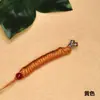Colgante simple de jade Xizang cordón trenzado de plata y ágata colgante de cera de abeja dorada y jade esmeralda colgante de nudo trenzado cuerda para hombres y mujeres