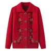 Ropa con Solapas para Personas Mayores, Suéter de Abuela, Abrigo de Mamá, Ropa de Otoño e Invierno, Exportación Transfronteriza, Comercio Exterior, Cárdigan de Punto